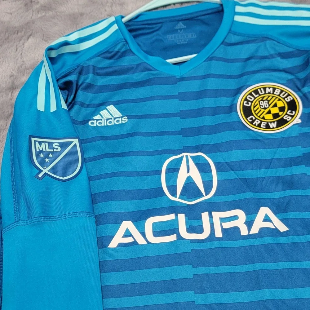 Columbus‎ Crew Adidas Jersey Mens Medium (Fits Small) Blue MLS Soccer Acura #53